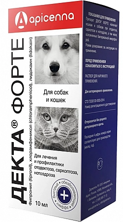 Apicenna Декта Форте ушные капли для собак
