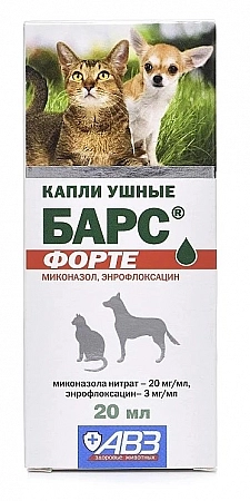 Барс форте ушные капли для собак