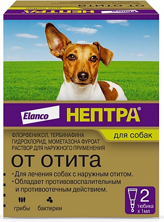 Elanco Нептра ушные капли для собак